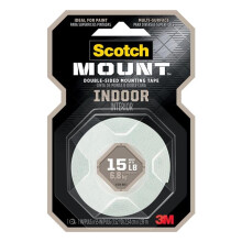 Scotch 1 x 55 in. Mount Double Sided Mounting Tape, White - Pack of 6