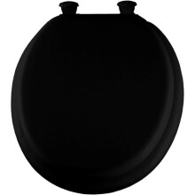 Bemis  Round Black Soft Toilet Seat, Black