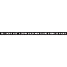 Hillman 1.5 x 28 in. English Notice Decal, Black - Pack of 10