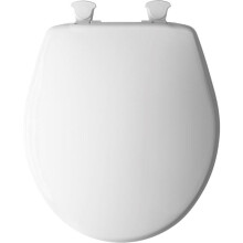 Bemis  Easy Clean Round Plastic Toilet Seat, White