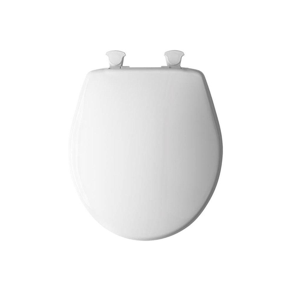 Bemis  Easy Clean Round Plastic Toilet Seat, White