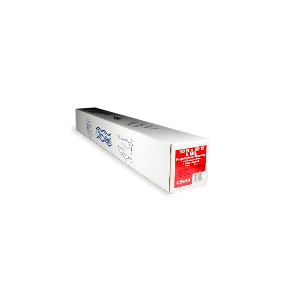 Film-Gard 10 X 50 Ft. 6 Ml T Professional Grade Polyethylene Sheeting, Clear 766191641018