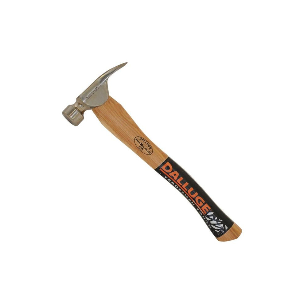 Dalluge  16 oz 14 in. Hickory Handle Vaughan Smooth Face Trim Hammer