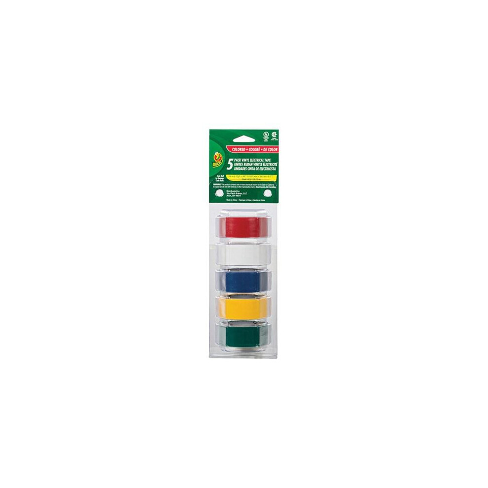 Duck 0.75 In. X 12 Ft. Multicolored Vinyl Electrical Tape 766191841944