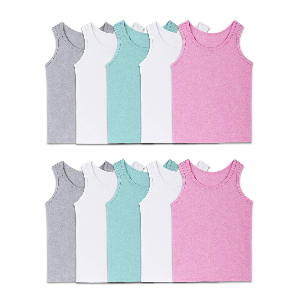 Fruit of the Loom girls Undershirts Camis & Tanks Camisole  Toddler Tank - 10 Pack Assorted  4-5T US