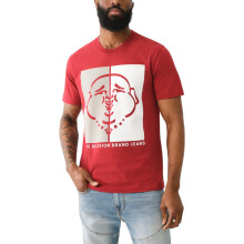 (Red, 2XL) True Religion 108323 Mens Graphic T Shirts Summer Tee