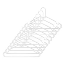 Whitmor  Plastic Suit Hanger, White - Pack of 10