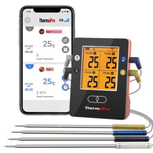 Thermopro LCD Bluetooth Enabled Grill & Meat Thermometer, Black & Red