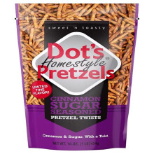 Dots Pretzels 16 oz Cinnamon Sugar Pretzels Snacks Pack of 10