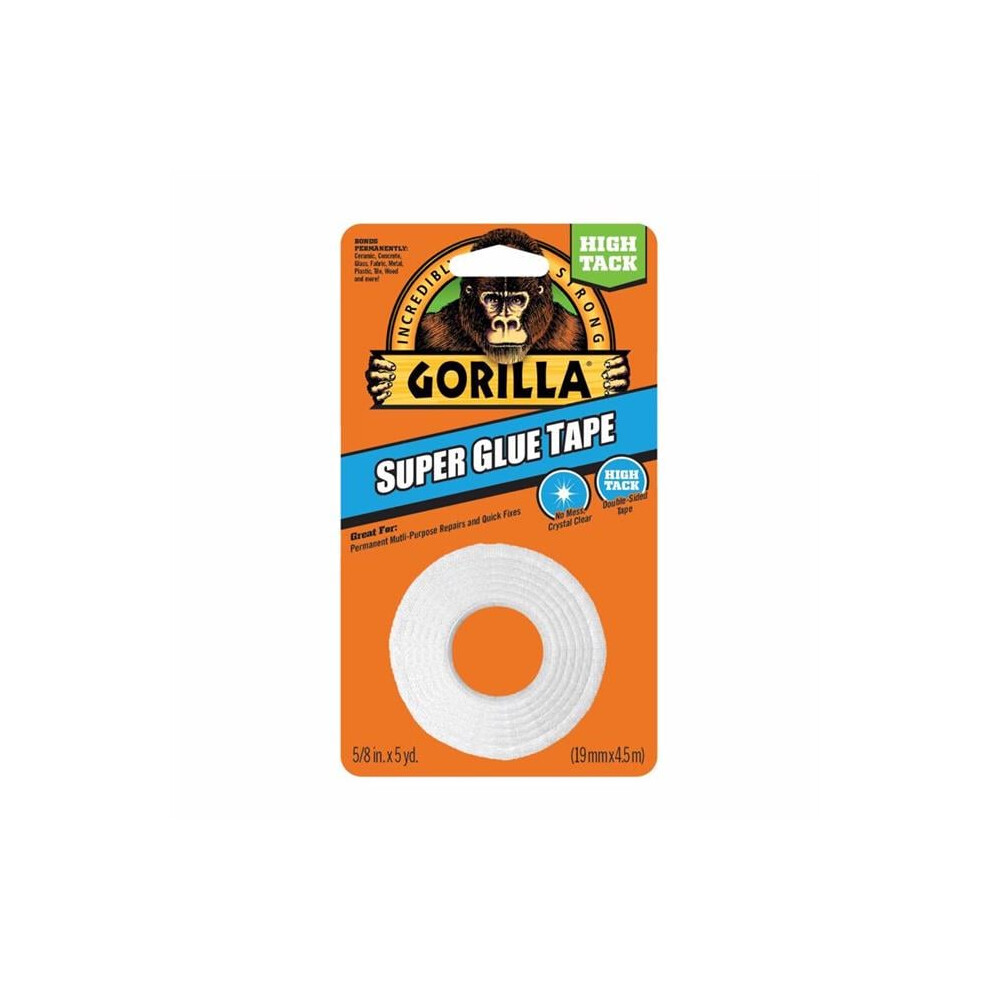 Gorilla  0.625 in. x 20 yard Super Glue Double Sided Tape - White - Pack of 6