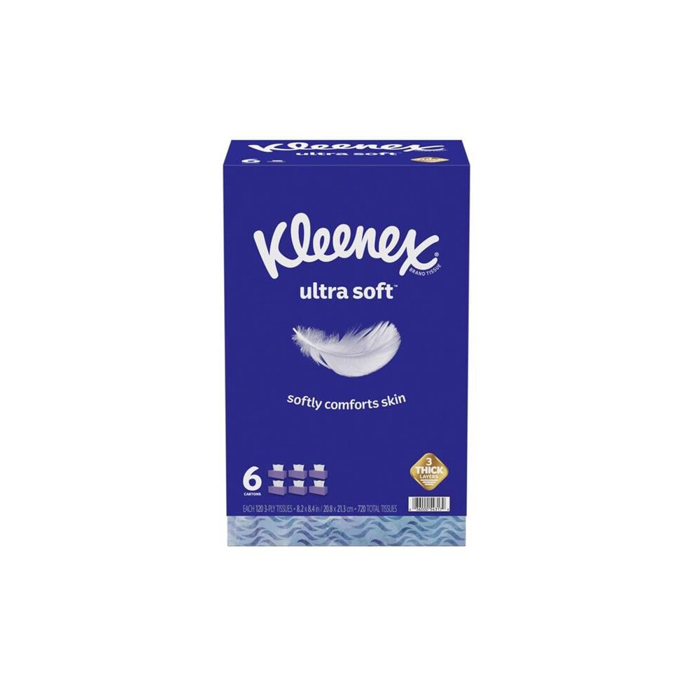 Kleenex  White Ultra Soft Facial Tissue, 120 Count - Pack of 4