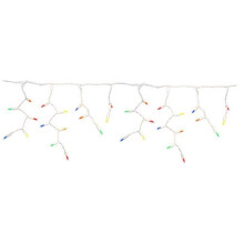Celebrations 9.5 ft. Platinum LED T5 Icicle Christmas Lights, Multi Color - 100 Count