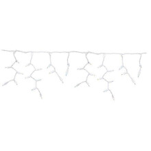 Celebrations 9.5 ft. Platinum LED T5 Icicle Christmas Lights, Pure White & Warm White - 100 Count
