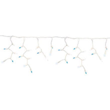 Celebrations 9.5 ft. Platinum LED T5 Icicle Christmas Lights, Blue & Pure White - 100 Count