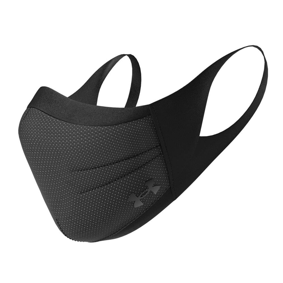 Under Armour Adult Sports Mask   Black (002)/Silver Chrome   Small/Medium