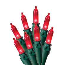 Celebrations 40843-71 Red LED Indoor & Outdoor 100 Light Set - Pack of 12