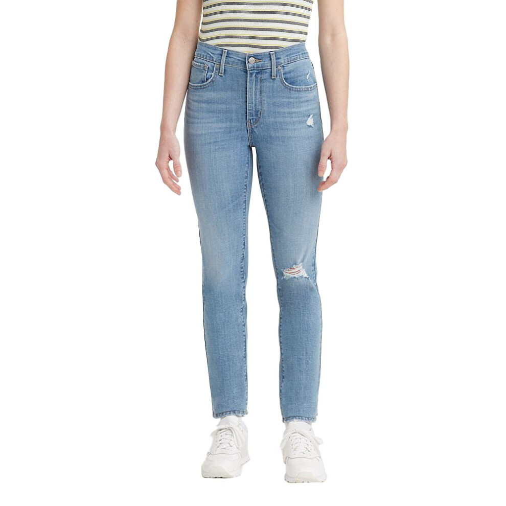 Levi's Women's 724 High Rise Straight Jeans  Slate Reveal Waterless  34 Regular