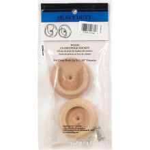 John Sterling RP-0038-HD25 1.37 in. dia. Hardwood Heavy Duty Pole Sockets- 1 Pair - pack of 25