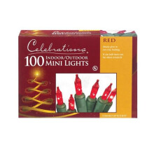 Celebrations 4003-71 100 Mini Red Light Set - Red