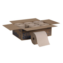 Rotoli di carta assorbente riciclata Pacific Blue Basic Hardwound di GP PRO (Georgia-Pacific) Marrone 26301 800 piedi per rotolo 6 rotoli per scatola
