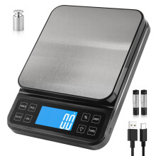 Large Kitchen Scale with 0.1g High Precision Capacity (5kg Black)