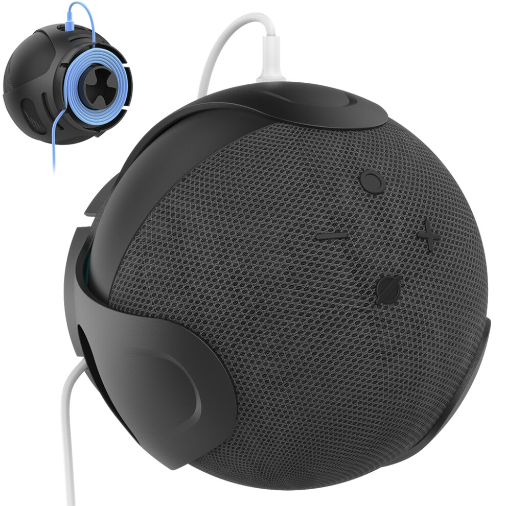 (Black) Wall Mount Holder For AmazonEcho Dot 5/4 Sound Box Case Holder For Echo Dot 4 5 Bluetooth Speaker Hanger Stand For Space-Saving