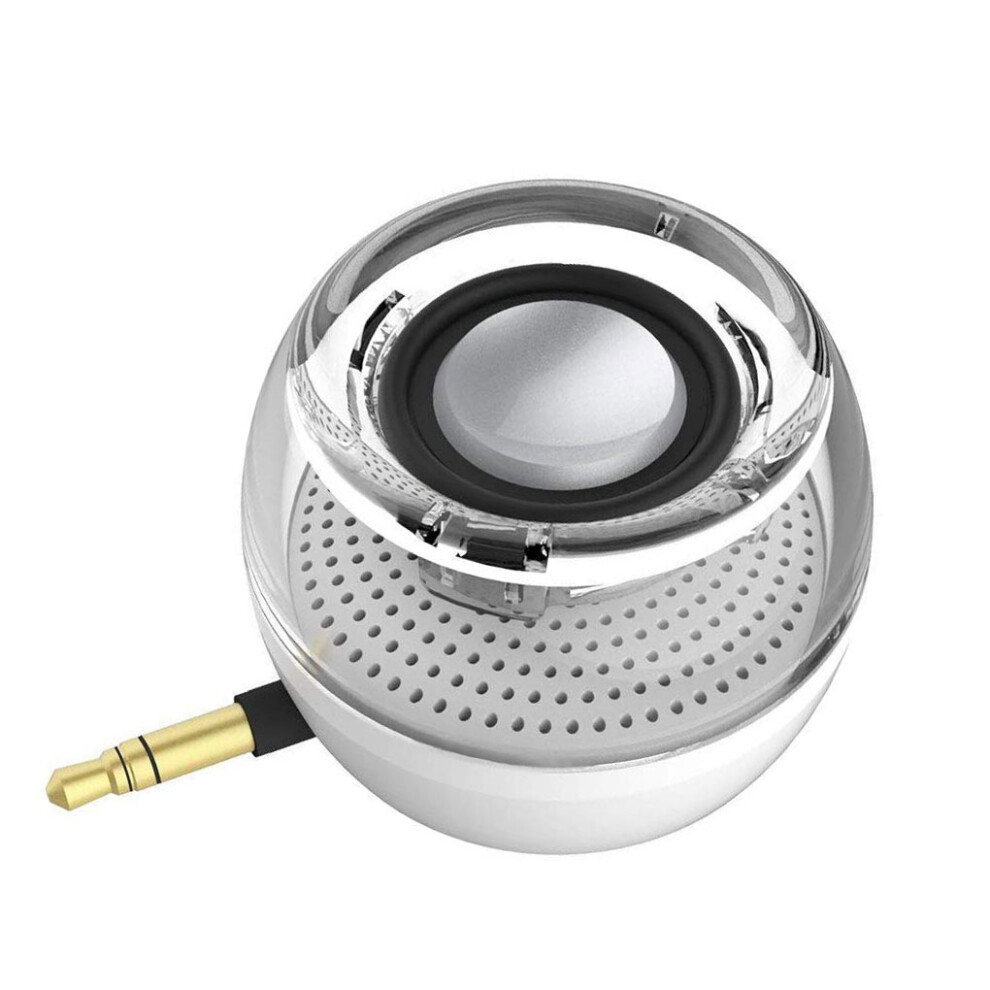 (White) 3.5Mm Mobile Phone Speaker Outdoor Tablet Computer Amplifier Mp3 Smartphone Sound Box Audio Speakers Loudspeaker White