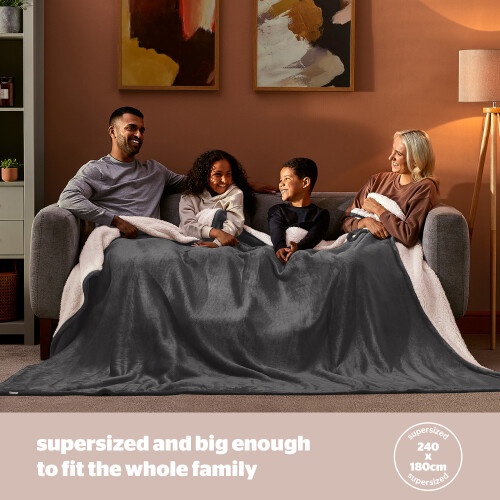 Silentnight Silentnight Snugsie Giant Blanket - Charcoal 2