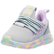 adidas Lite Racer Adapt 7.0 Sneaker Grey/Semi Flash Aqua/Bliss Lilac 4 US Unisex Big Kid