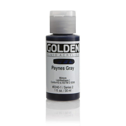 Golden Fluid Acrylics, Payne's Gray, 1 oz, Ημι-Διαφανές