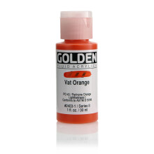 Fluid Acrylics GOLDEN, Vat Orange, 1 fl. oz. Μπουκάλι, Επαγγελματική Χρώμα Ακρυλικό