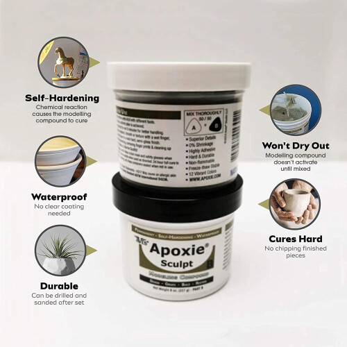 Aves Apoxie Sculpt - 2 Μέρη Μοντέλου (A & B) - 1 Λίβρα, Εργαλείο για Γλυπτική και Επισκευές 2