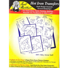Baby-Tier-Quilt, Tante Martha's Hot Iron Stickerei-Transfer