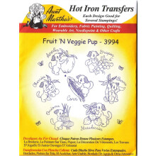 Fruit 'N Veggie Pup Tante Martha's Hot Iron Stickerei Transfer