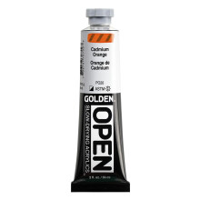OPEN SlowDrying Acrylics by GOLDEN Cadmium Orange 2 fl oz tube Professional Acrylic Paint SemiOpaque