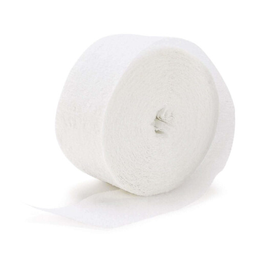 Witte crêpe streamer 81