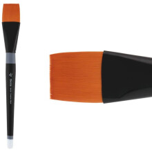 Creative Mark Beste Golden Taklon Hair Brushes - Watercolor Paint Brushes for Acrylic Watercolor Water-Soluble Oil and Any Wet Paint - Wash - 1-1/