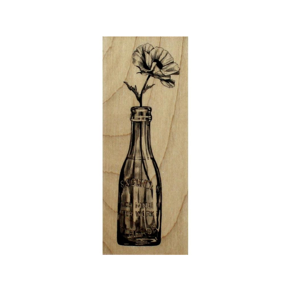 Inkadinkado Holzstempel „Vintage Flower In A Bottle“ FüR Scrapbooking, 61 Cm-image