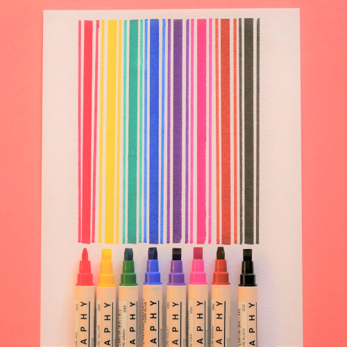 Marker Kuretake 8 numar (pachet de 1) asortate 2