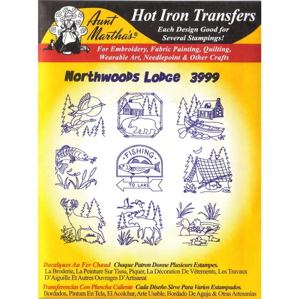 Northwoods Lodge Aunt Martha's Hot Iron Borduurwerk Transfer-image