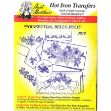 Weihnachtssterne Glocken Holly Aunt Martha's Hot Iron Stickerei Transfer