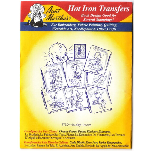 Ducky Ducks Hot Iron Embroidery Transfer tety Marthy