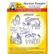 Pferde Tante Martha's Hot Iron Stickerei Transfer