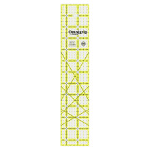 Omnigrid Omnigrip 2-1/2"" x 12-1/2"" Rutschfestes, rechteckiges Quiltlineal 2-"" x 12-"" Transparent