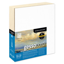 Ampersand Art Supply Gesso Painel de pintura em madeira: Museum Series Gessobord 10"""" x 10"""" 1-1/2"""" Perfil embalado