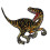 Applikation Striped Velociraptor Patch 1