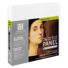 Ampers e suprimento de arte Painel de pintura de artista de gesso de madeira: Primed Smooth 8 """" x 8 """" 1-1/2 """" Perfil embalado