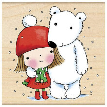 Penny Black 4279H Polar Mimi Holzmontierter Gummistempel