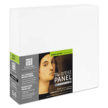 Ampers e suprimentos de arte Painel de pintura de artista de gesso de madeira: Primed Smooth 6 """" x 6 """" 1-1/2 """" Perfil embalado