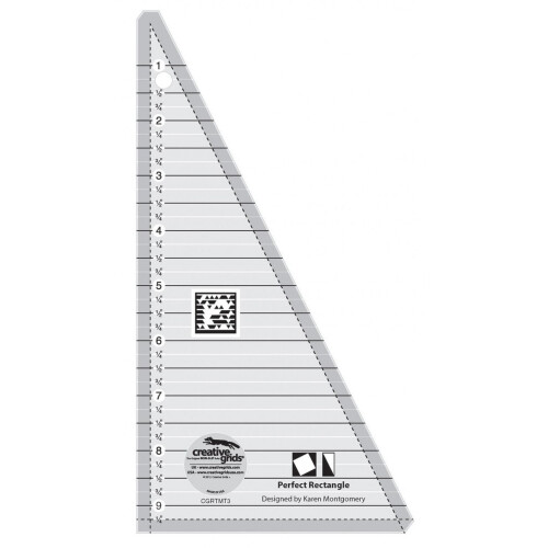 Creative Grids 9.5 """" 'Perfect Rectangle' Triangle Quilting Lineal Template CGRTMT3